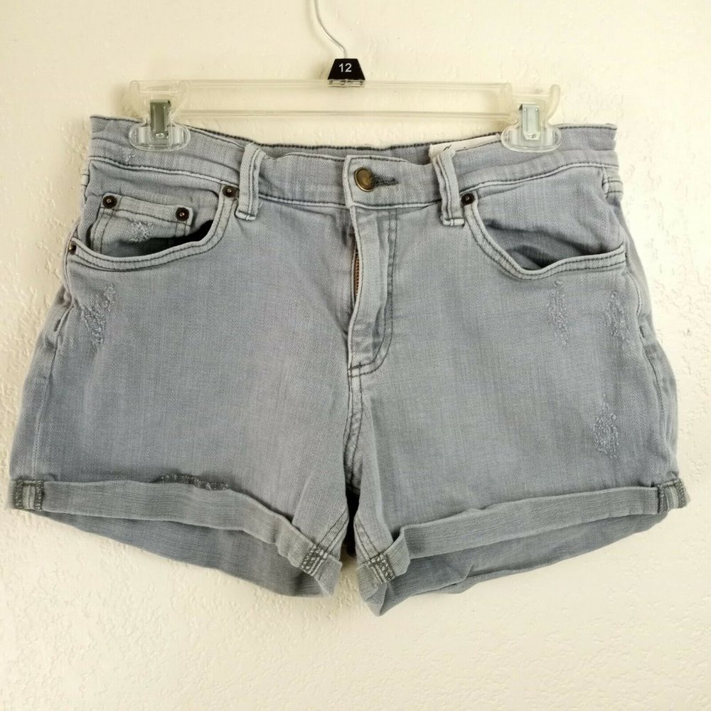 Cosmic Blue Love Women's Size 28 Gray Wash Denim Shorts